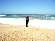 Fucht vor den Wellen